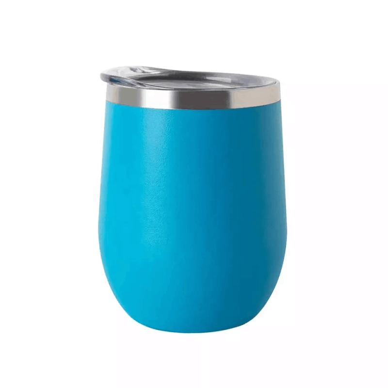 Hot Selling Double Wall Insulated Wine Glass 12oz Stainless Steel Tumblers Cups Coffee Mug with Lid