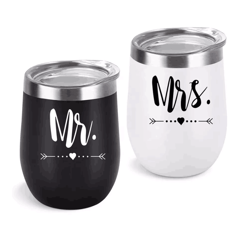 Hot Selling Double Wall Insulated Wine Glass 12oz Stainless Steel Tumblers Cups Coffee Mug with Lid