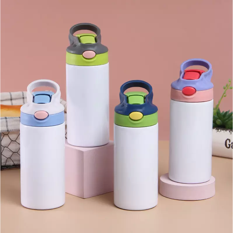 Eco-friendly Kids Warmer Cup Stainless Steel Double Wall Thermos Vacuum flask Supplies With Straw Kids Water Bottle