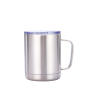 Custom Logo 12oz Double Wall Stainless Steel Insulated Beer Travel Mug Tumblers With Handle Lid