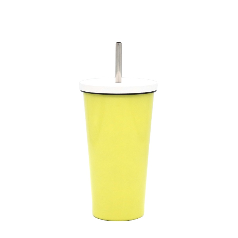 Wholesale 17oz High Quality Drinking Cup Stainless Steel Vacuum Insulated Coffee Tumbler with Straw