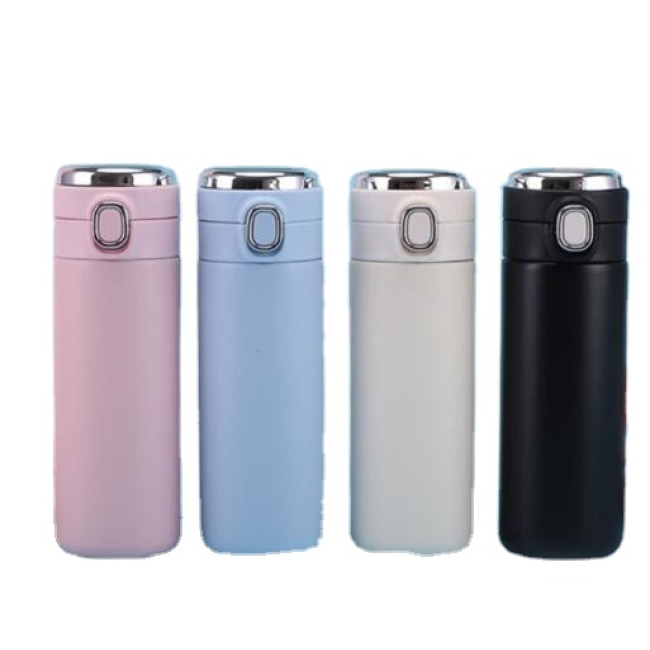 2021 Fashion Stainless Steel Water Bottle Thermos Mug With Smart Temperature Display Lid