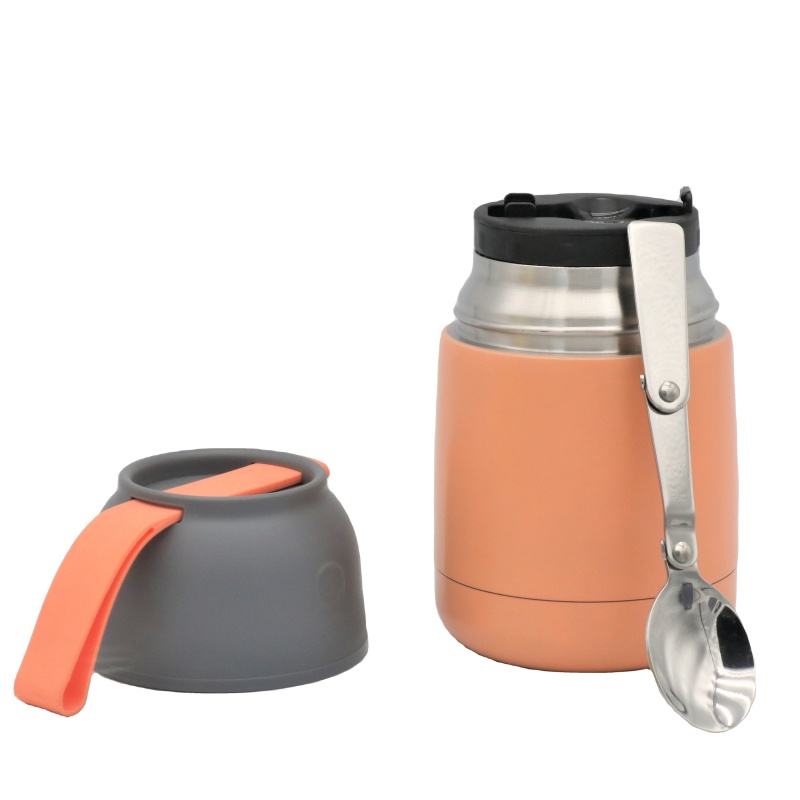 Food Container Soup Stainless Steel Vacuum Thermos Food Jar Insulated Box Wide Mouth Lunch With Spoon for Take Away