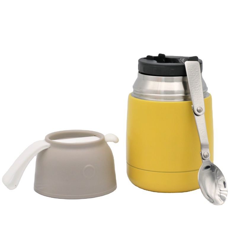 Food Container Soup Stainless Steel Vacuum Thermos Food Jar Insulated Box Wide Mouth Lunch With Spoon for Take Away