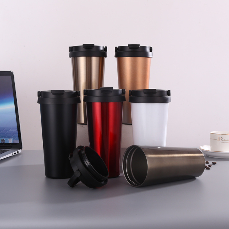 500ml Double Wall Stainless Steel Coffee Insulated Vacuum Travel Mug Custom Coffee Mugs