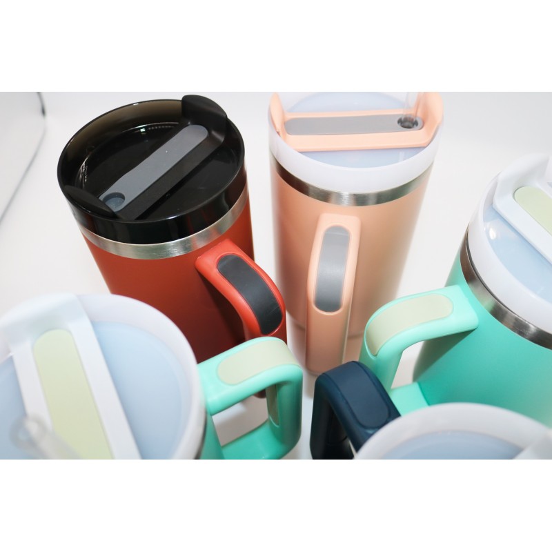 2023 In Stock H2.0 Flowstate Customized 30oz 40oz Adventure Quencher Travel Tumbler Car Mug With Silicone Handle And Lid