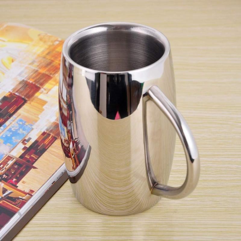 Mugs and Cup Wholesale Stainless Steel Beer Mug with Handle and Logo