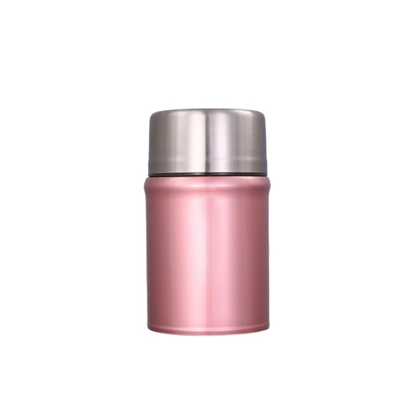 Custom high quality 750ml double wall vacuum stainless steel insulated food jar with spoon