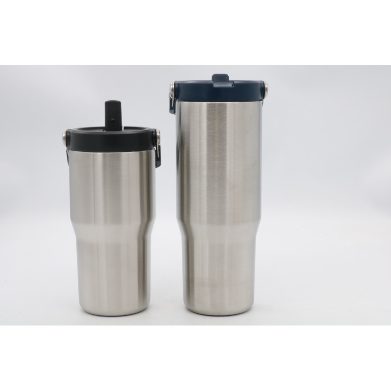 Double Wall Thermos Vacuum Insulated Flask Stainless Steel Travel Mug With Handle Lid Coffee Tumbler