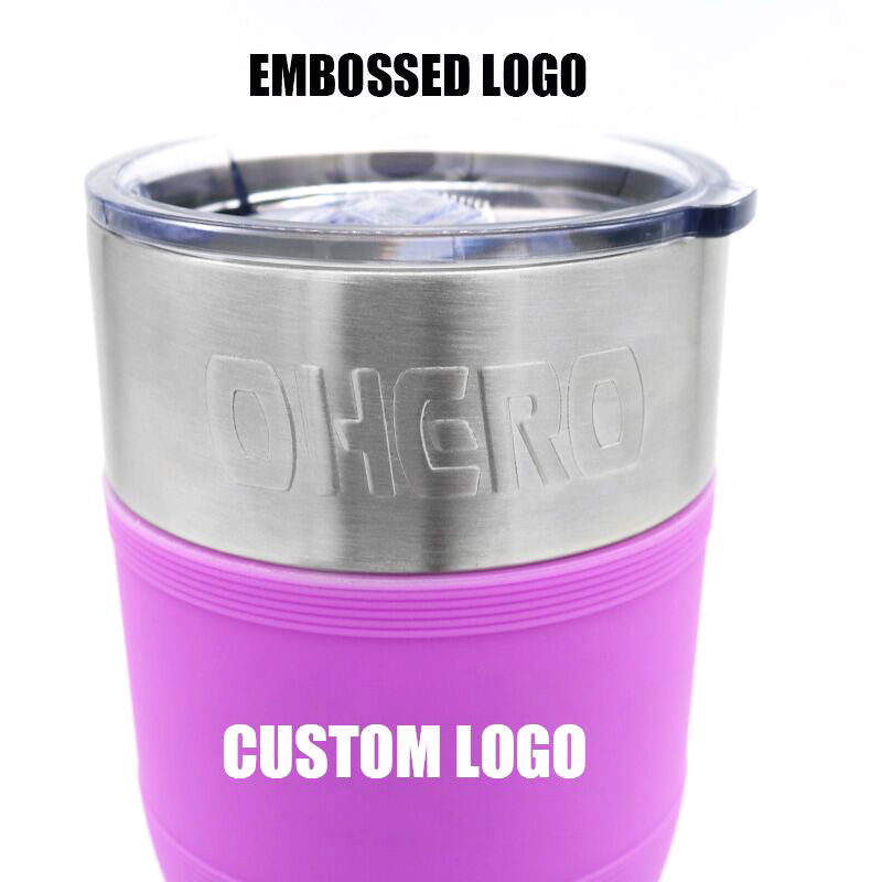 Custom Stainless Steel Tumbler Wholesale 30oz Stainless Steel Travel Mug Custom Colors Tumbler with Silicone Sleeve