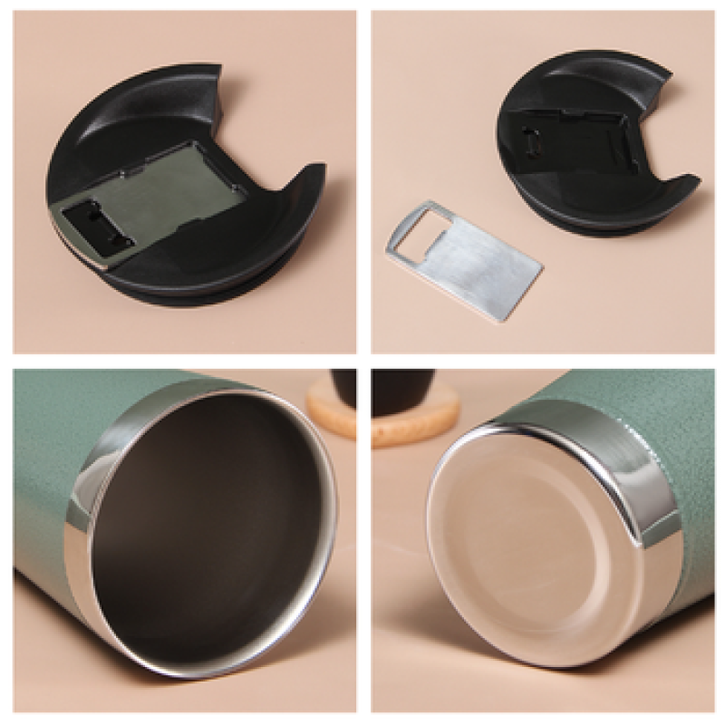 Hight quality custom logo stainless steel beer cup double wall travel coffee mug vacuum tumbler with bottle opener lid