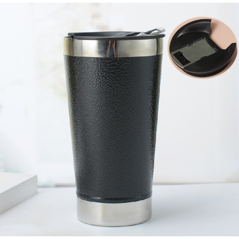 Hight quality custom logo stainless steel beer cup double wall travel coffee mug vacuum tumbler with bottle opener lid