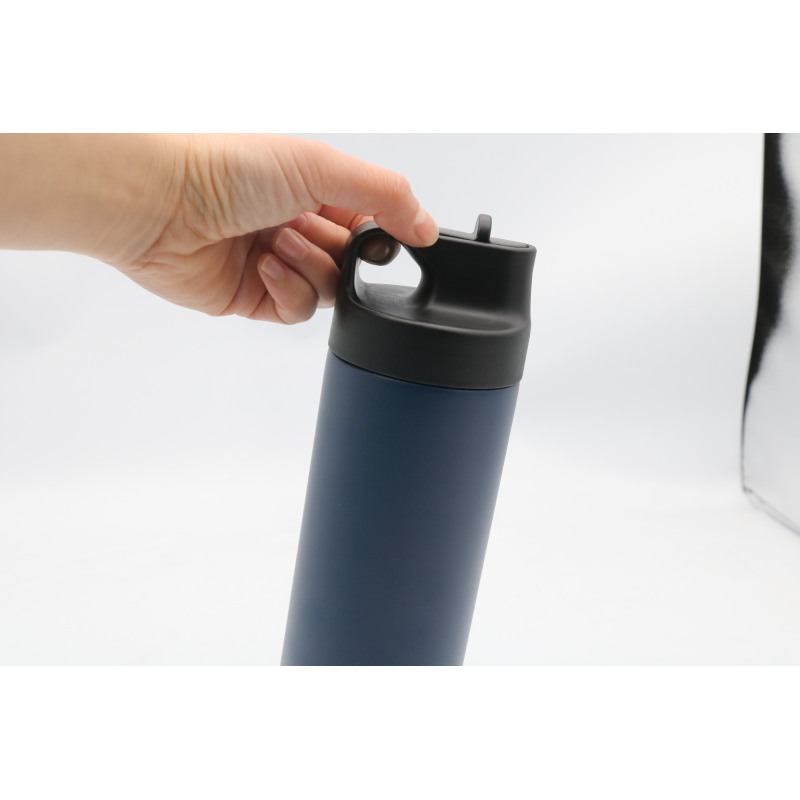 Portable sports kettle with straw Thermos cup Stainless steel portable water cup