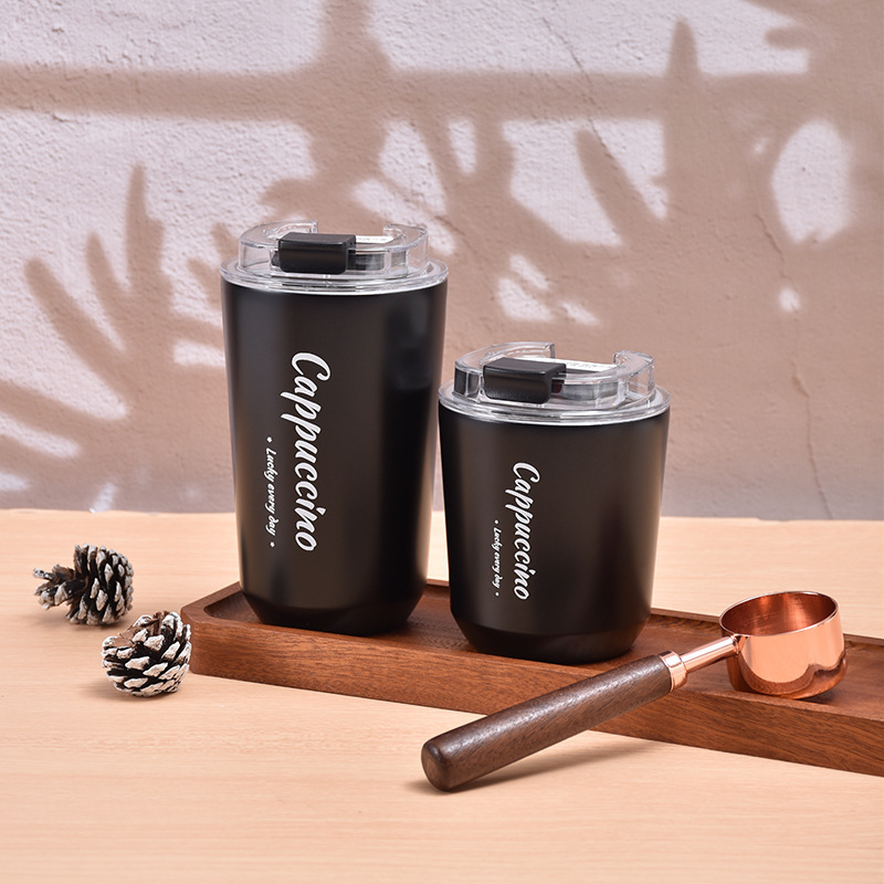 Newly designed double vacuum stainless steel leak-proof coffee cup