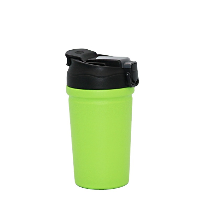 New Style Double Walled 304 Stainless Steel Coffee Mug 450ml Vacuum Insulated Drinking Cup with Dual Open Lid