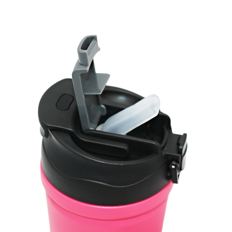 New Style Double Walled 304 Stainless Steel Coffee Mug 450ml Vacuum Insulated Drinking Cup with Dual Open Lid