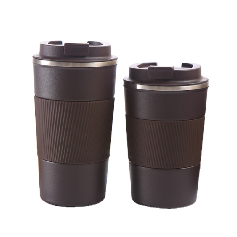 high quality 500ml folding silicon custom stainless steel coffee mug double wall travel water cup easy carrying water bottle