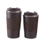 high quality 500ml folding silicon custom stainless steel coffee mug double wall travel water cup easy carrying water bottle