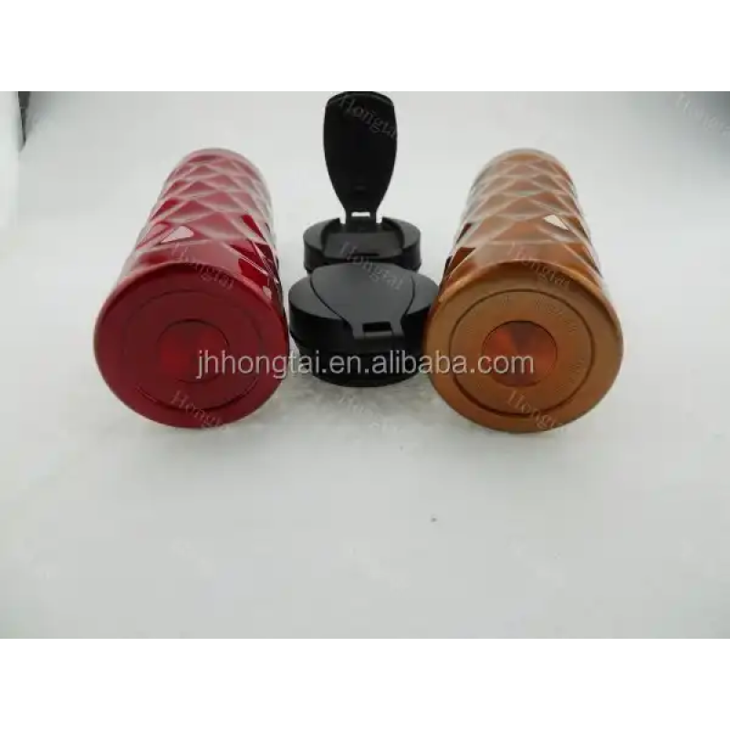 500ml Creative prismatic stainless steel vacuum insulated coffee cup with flip lid