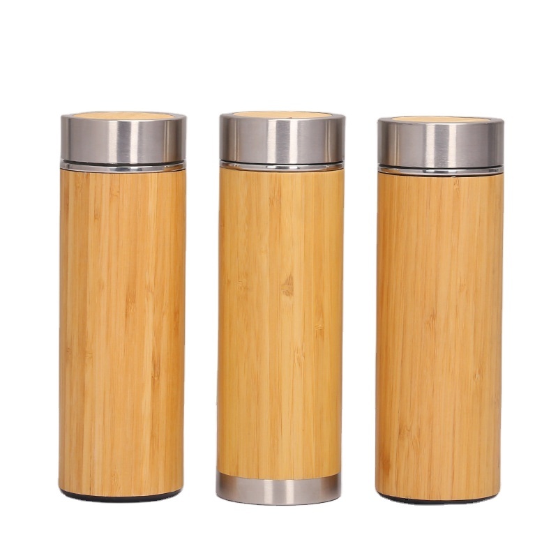 New fashion bamboo cup 304 stainless steel vacuum cup Creative Bamboo Purple Sand Cup