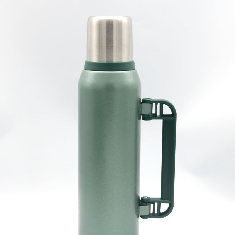 1L/1.3L/1.8L Stainless Steel Thermos Flask Vacuum Insulated Sport Jug With Handle Water Bottle
