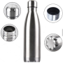 500ml Metal Stainless Steel Thermos Bottle Insulated Vacuum Gym Customize Water Bottle
