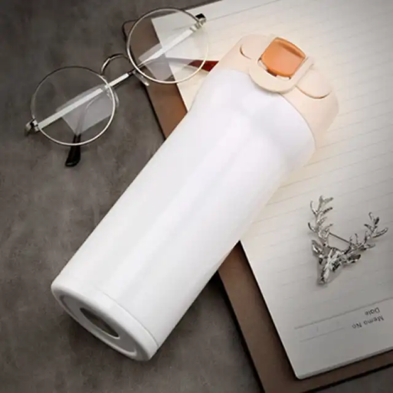 Custom vacuum insulated reusable double stainless steel water bottle with locking lid