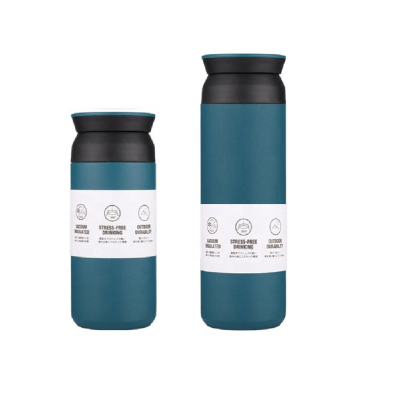 Promotion Gift Japanese Style Termos Water Bottle Stainless Steel Vacuum Cup Thermal Coffee Mug With Handle Lid