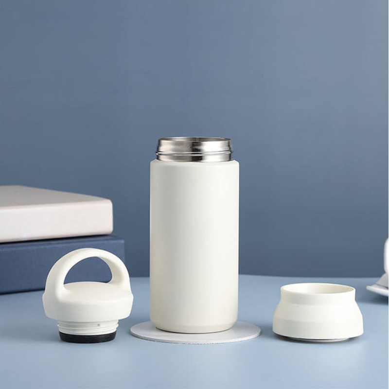 Promotion Gift Japanese Style Termos Water Bottle Stainless Steel Vacuum Cup Thermal Coffee Mug With Handle Lid