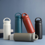 Promotion Gift Japanese Style Termos Water Bottle Stainless Steel Vacuum Cup Thermal Coffee Mug With Handle Lid