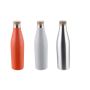 Food grade double stainless steel water bottle custom stainless steel bamboo lid Coke bottle