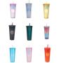 Double Wall Capacity Studded Pinch Cup 22OZ Fashion Creative AS Straw Durian Plastic Cup