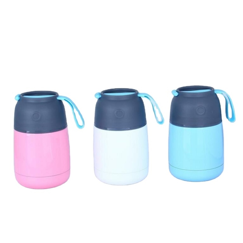 High quality insulated lunch box Stainless steel vacuum thermos food jar Insulated box with spoon
