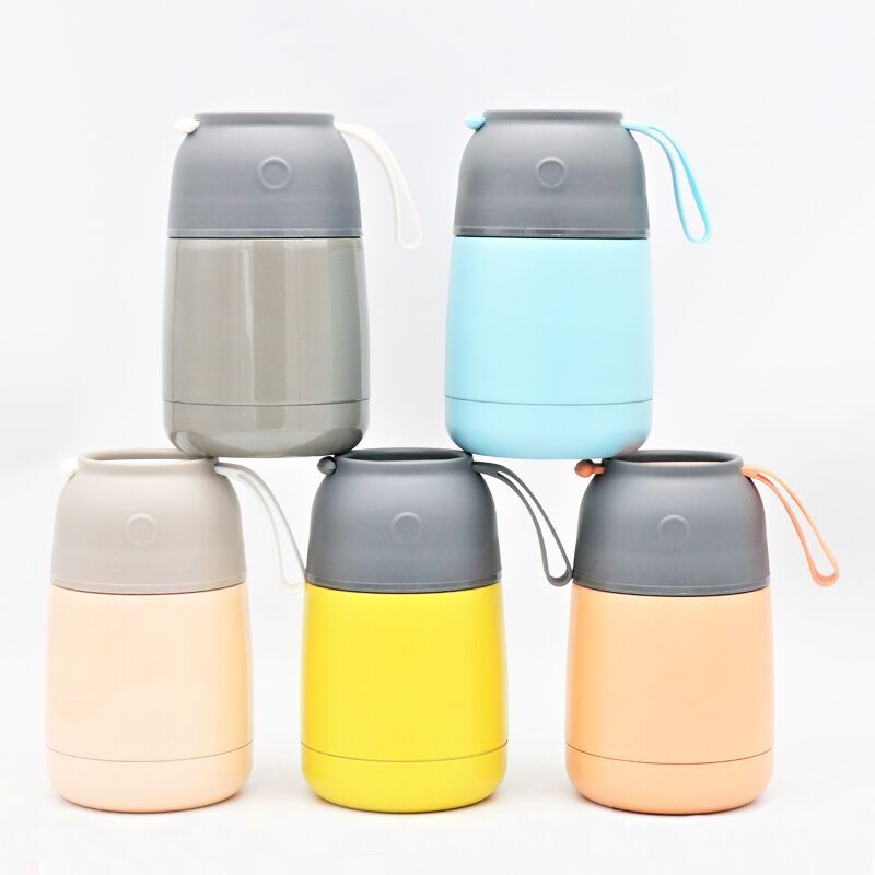 High quality insulated lunch box Stainless steel vacuum thermos food jar Insulated box with spoon