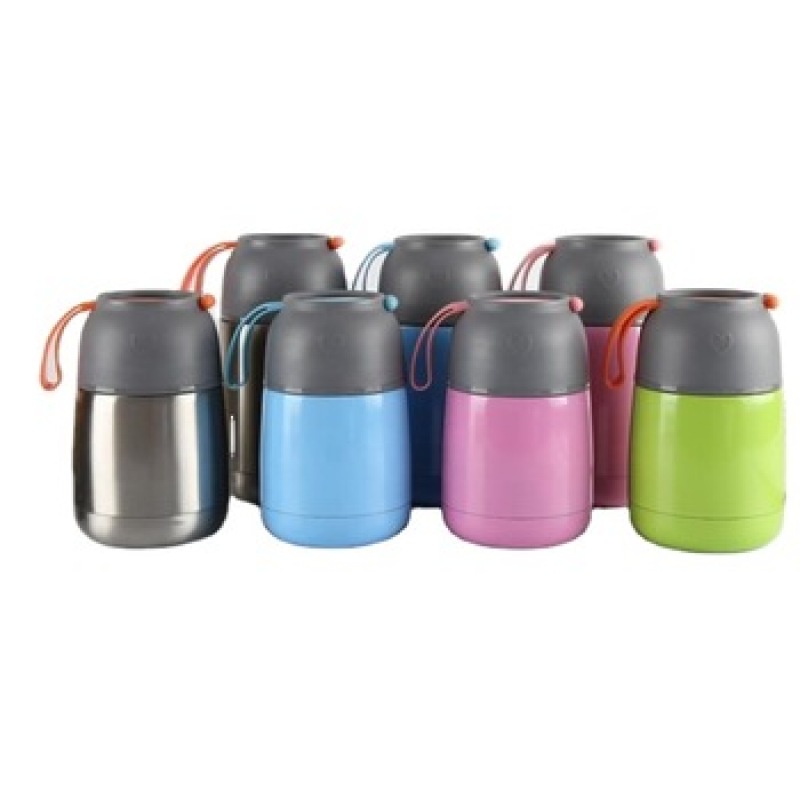 High quality insulated lunch box Stainless steel vacuum thermos food jar Insulated box with spoon