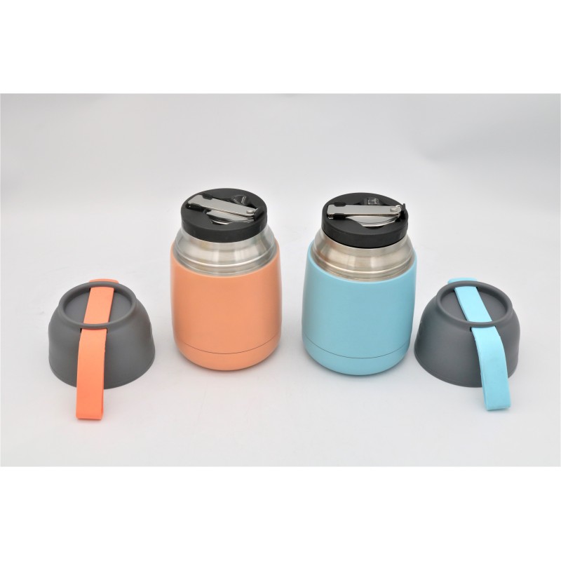 High quality insulated lunch box Stainless steel vacuum thermos food jar Insulated box with spoon