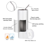 20oz High Quality Stainless Steel Vacuum Insulated Skinny Tumbler Double Wall Tumbler Cups With Lid