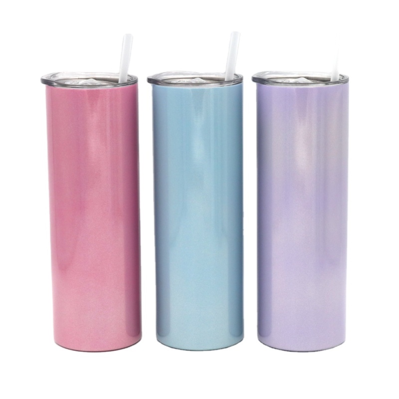 20oz High Quality Stainless Steel Vacuum Insulated Skinny Tumbler Double Wall Tumbler Cups With Lid