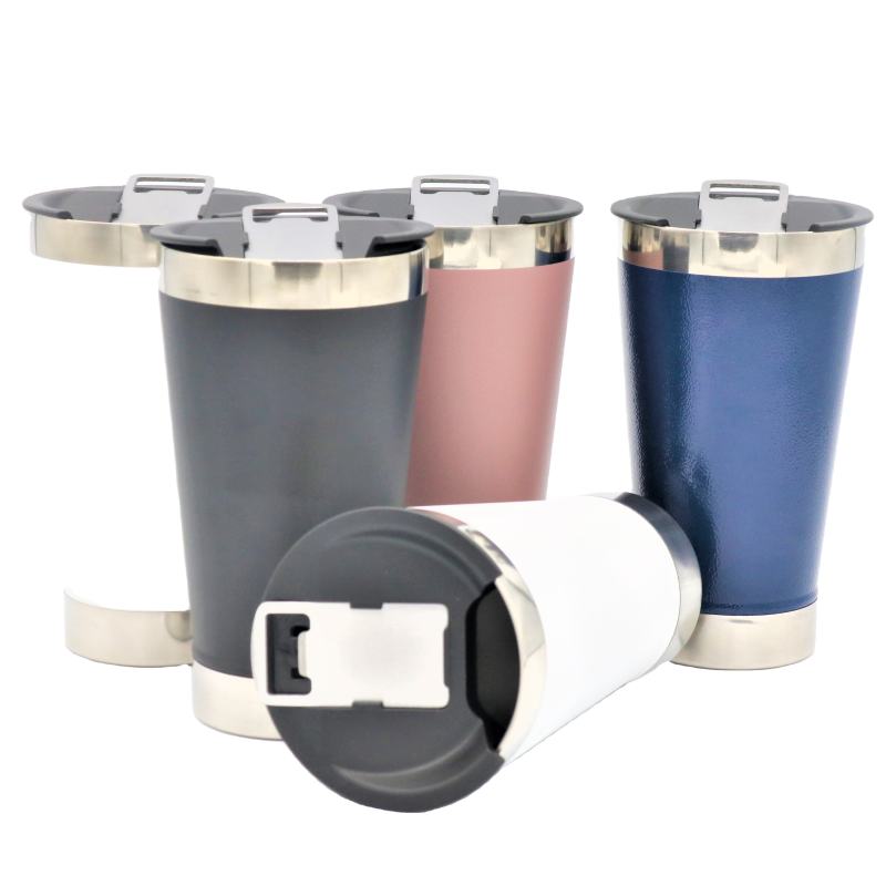 Eco friendly 500ml Double Wall Stainless Steel Insulated Vacuum Beer Mug With Bottle Opener Travel Mug