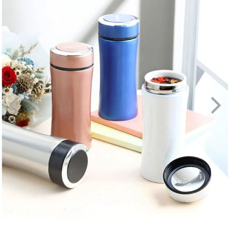 new arrival product 400ml three-wall vacuum insulated water bottle ceramic teacup