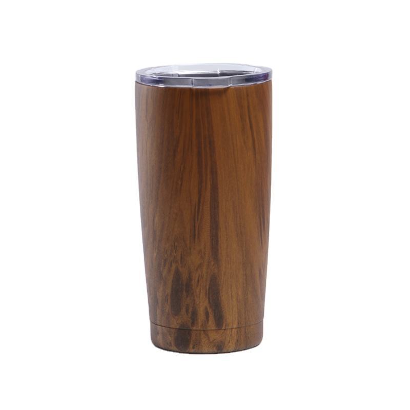 Custom 20oz Color Powder Coated Stainless Steel Water Bottle Double Wall Vacuum Travel Tumbler with Lid