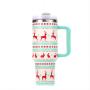 Christmas Design Double Wall Thermos Vacuum Insulated Flask Stainless Steel Water Bottle With Handle Coffee Tumbler
