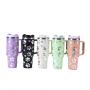 Christmas Design Double Wall Thermos Vacuum Insulated Flask Stainless Steel Water Bottle With Handle Coffee Tumbler