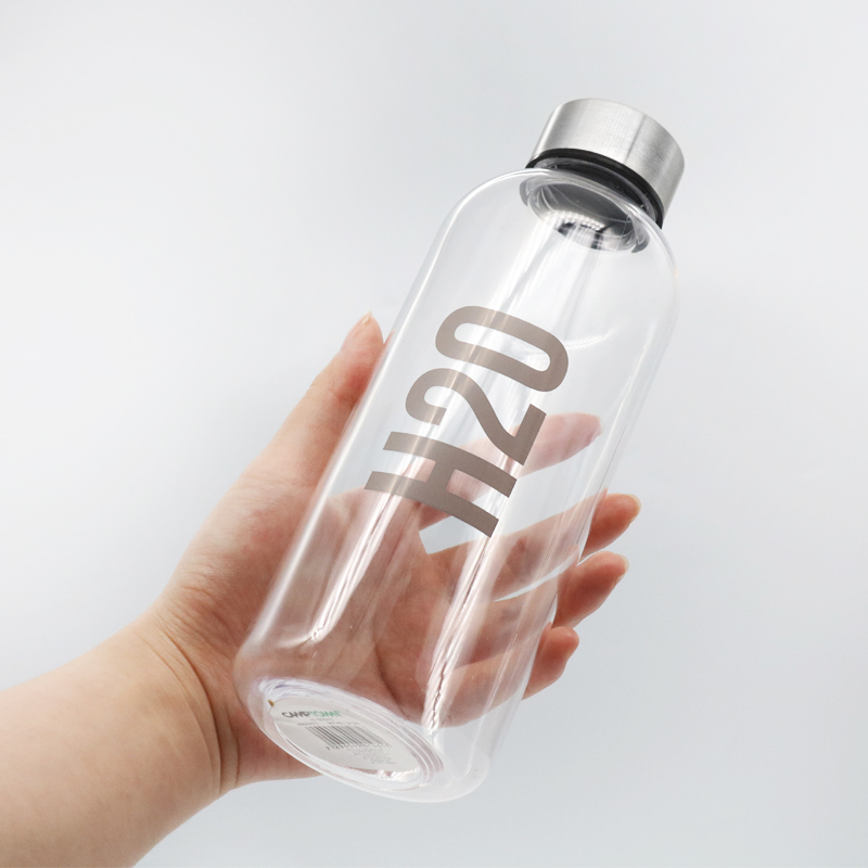Wholesale Food Grade AS Material Single Wall Plastic Water Bottle coffee Mug Flask With Handle lid