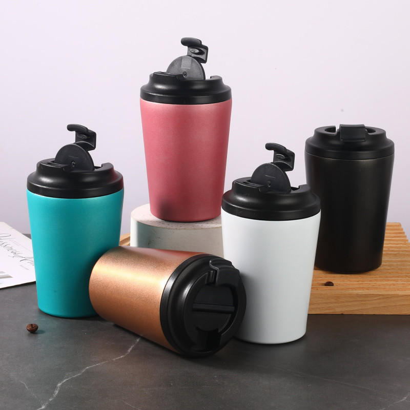 12OZ Stainless Steel Thermos Double Wall Insulated Milk Flask Vacuum Coffee Cup Office Travel Mug