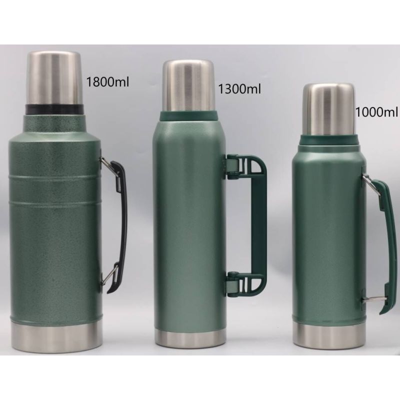 Good Quality 1L/1.3L/1.8L Stainless Steel Thermos Flask Vacuum Insulated Sport Jug Water Bottle With Handle