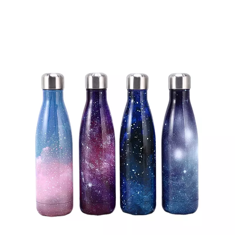 Cola Shaped 500ml Stainless Steel Water Bottle Double Wall Insulated Custom Logo Thermos Flask
