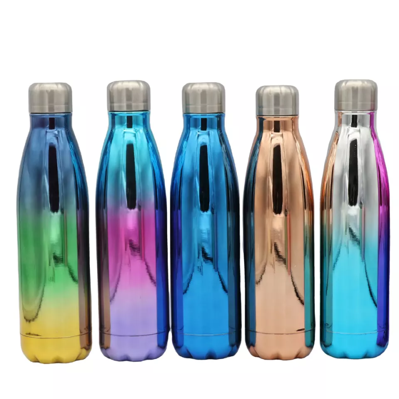 Cola Shaped 500ml Stainless Steel Water Bottle Double Wall Insulated Custom Logo Thermos Flask