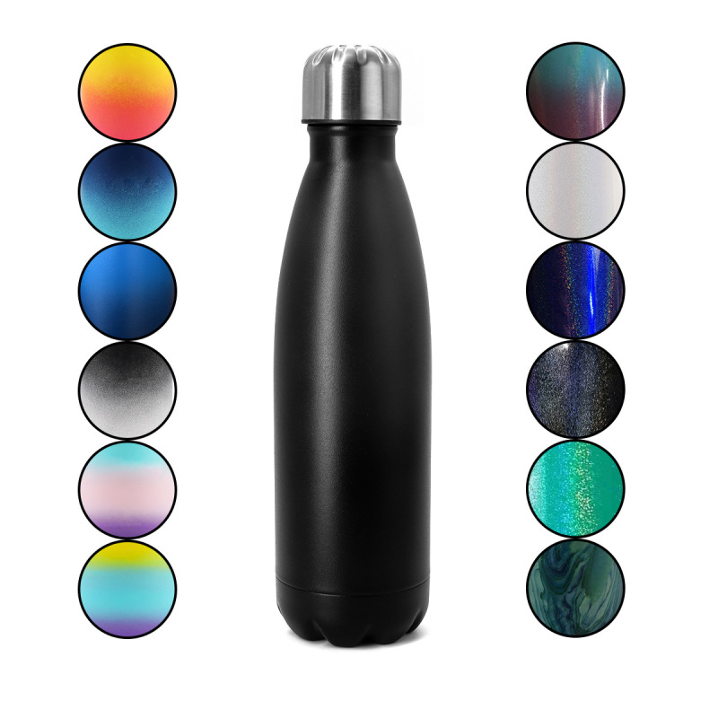 Cola Shaped 500ml Stainless Steel Water Bottle Double Wall Insulated Custom Logo Thermos Flask