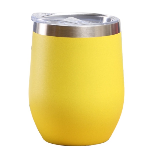 Custom Color Insulate Stainless Steel Egg Shape Cup Travel Coffee Mug Double Wall Vaccum Tumbler Wine Bottle